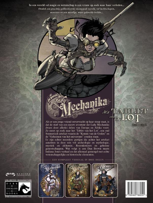 Achterkant van Lady Mechanika