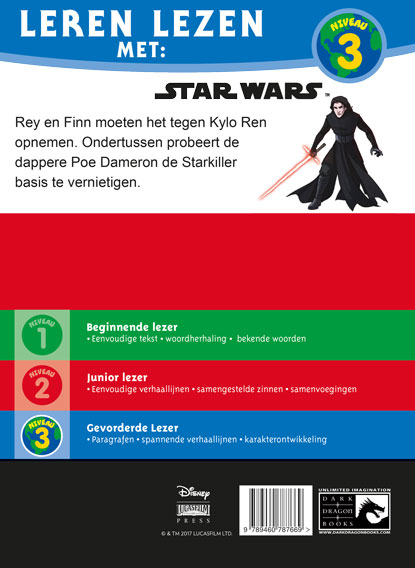 Achterkant van Leren Lezen met Star Wars