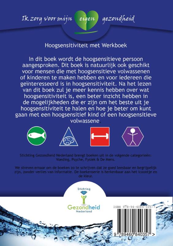 Achterkant van Hoogsensitiviteit met werkboek