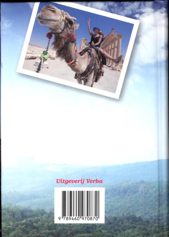 Achterkant van Travel reisdagboek backpacken