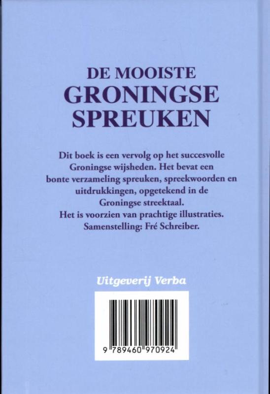 Achterkant van De mooiste Groningse spreuken