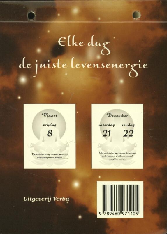 Achterkant van Scheurkalender