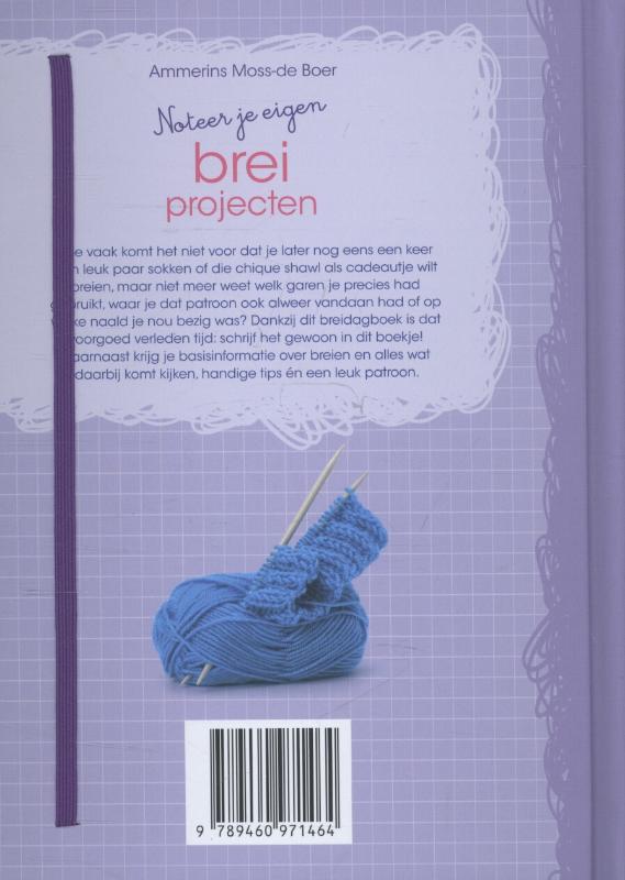 Achterkant van Noteer je eigen breiprojecten