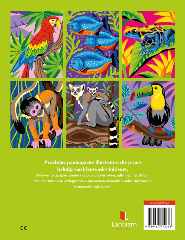 Achterkant van Kleurgeheimen - Jungledieren