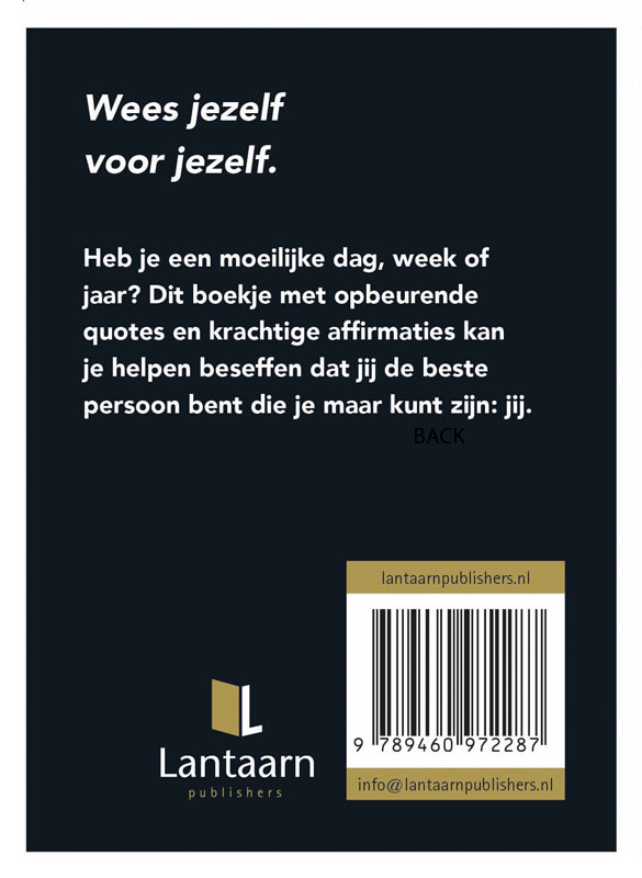 Achterkant van Just be you.