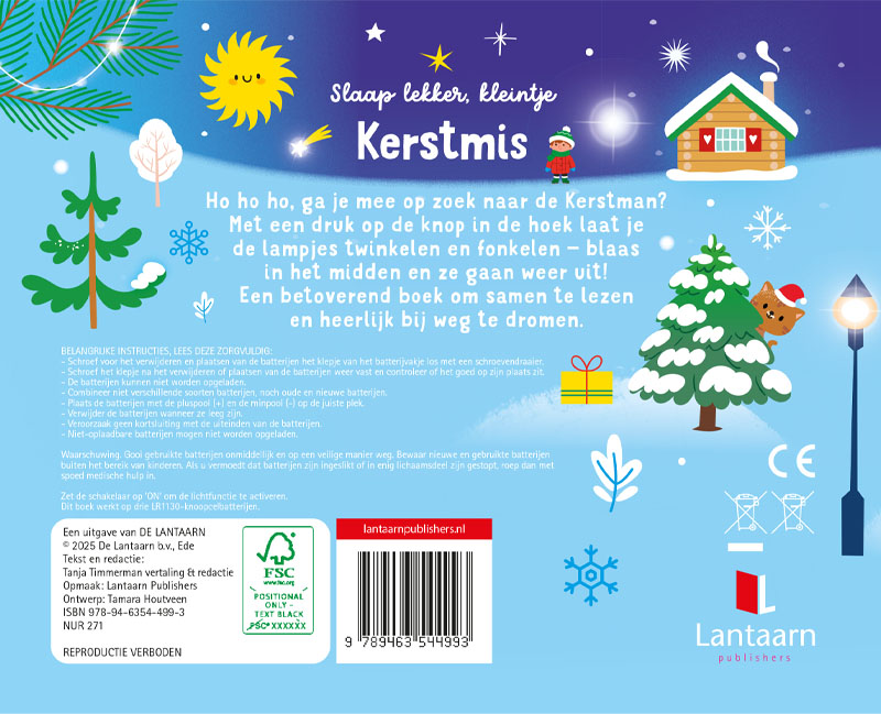 Achterkant van Slaap lekker, kleintje - Kerstmis