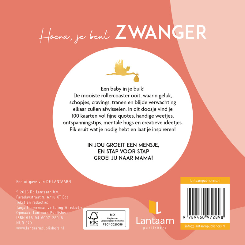 Achterkant van Levensmomenten - Hoera, je bent zwanger