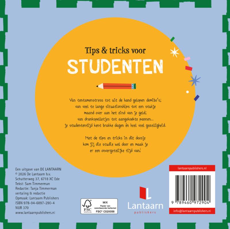 Achterkant van Levensmomenten - Tips & tricks voor studenten