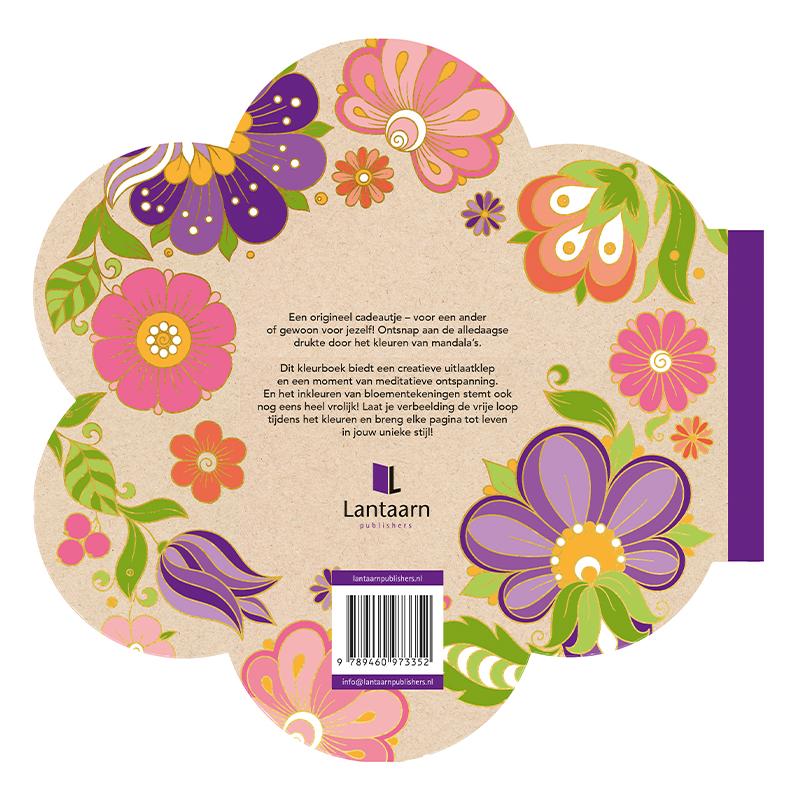 Achterkant van Blooming flowers mandala