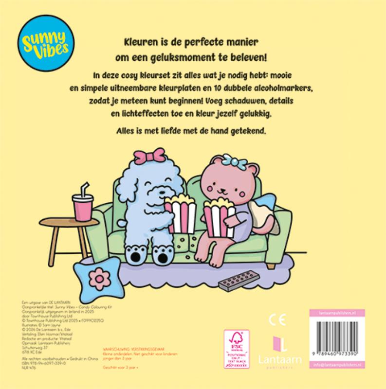 Achterkant van Sunny vibes - Candy kleurset