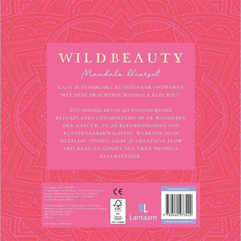 Achterkant van Wild beauty Mandala kleurset