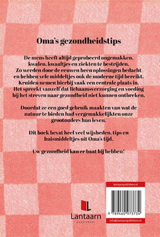 Achterkant van Oma's gezondheidstips