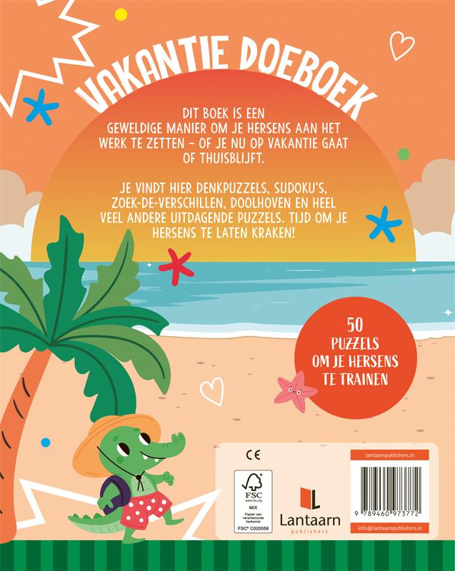 Achterkant van Vakantiedoeboek voor kids