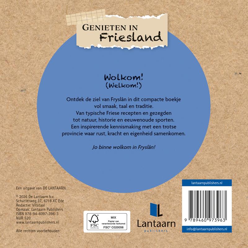 Achterkant van Genieten in Friesland