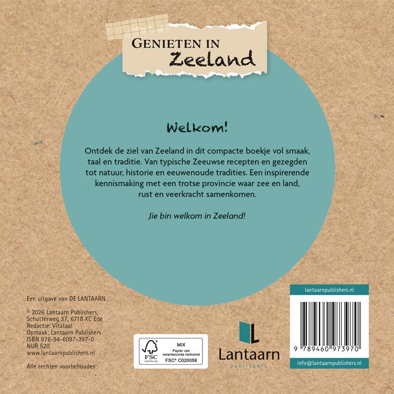 Achterkant van Genieten in Zeeland