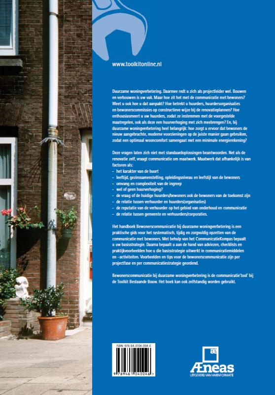 Achterkant van Bewonerscommunicatie bij duurzame woningverbetering