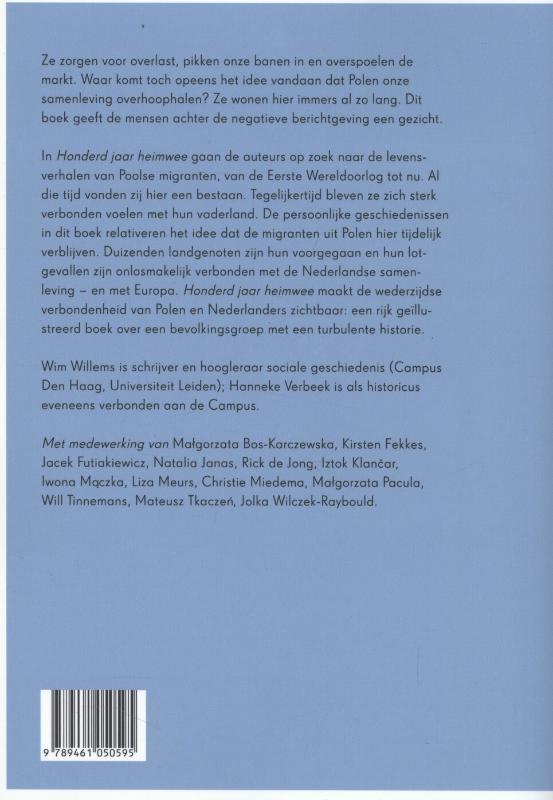 Achterkant van Honderd jaar heimwee