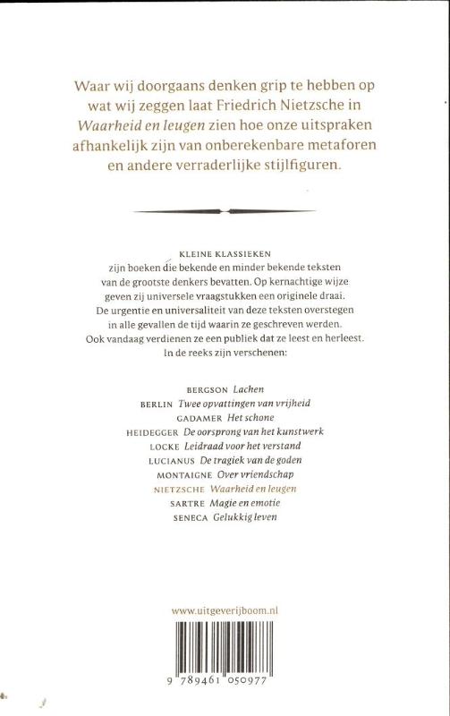 Achterkant van Waarheid en leugen