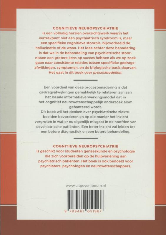 Achterkant van Cognitieve neuropsychiatrie