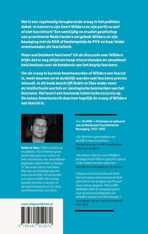 Achterkant van Is Wilders een fascist?
