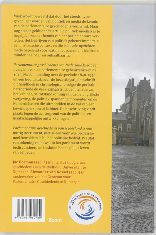 Achterkant van Parlementaire geschiedenis van Nederland