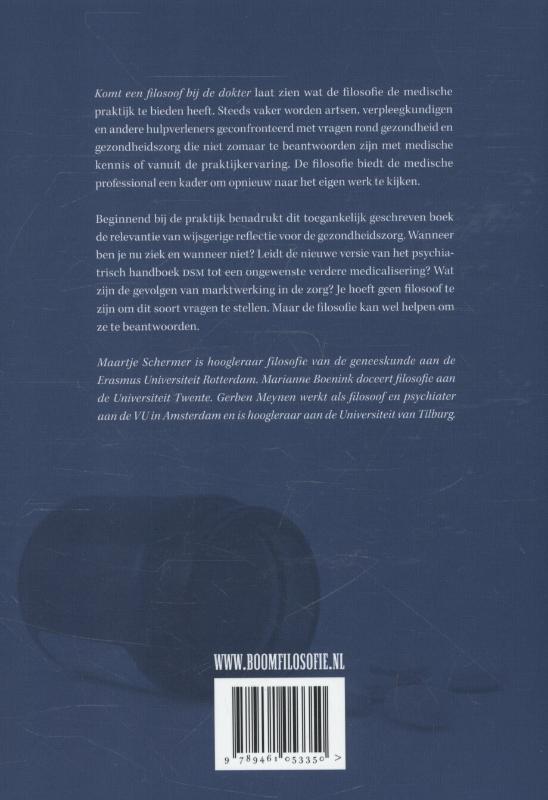 Achterkant van Komt een filosoof bij de dokter