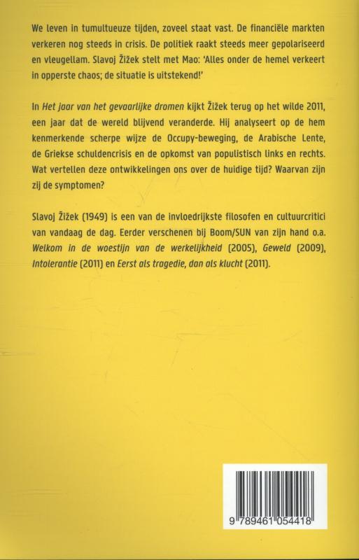 Achterkant van Het jaar van het gevaarlijke dromen