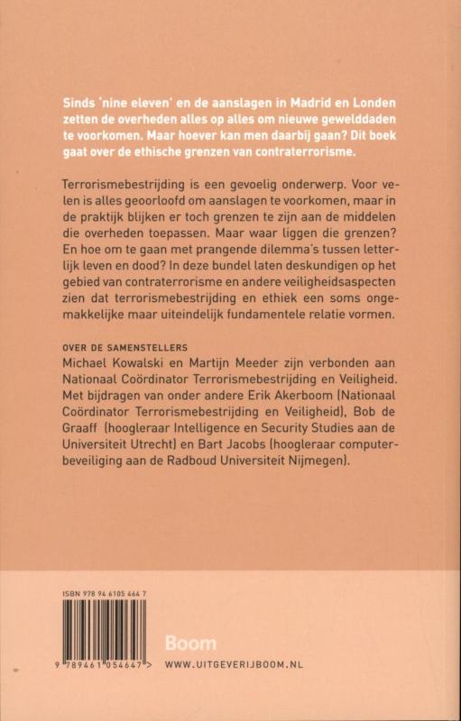 Achterkant van Contraterrorisme en ethiek