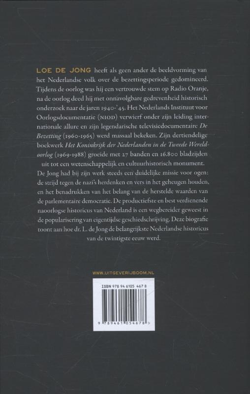 Achterkant van Loe de Jong