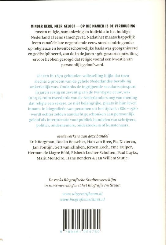 Achterkant van Biografie en religie
