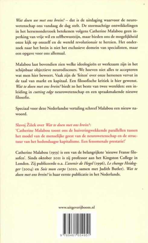 Achterkant van Wat te doen met ons brein?