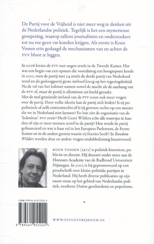 Achterkant van Rondom Wilders