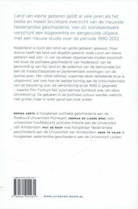 Achterkant van Land van kleine gebaren