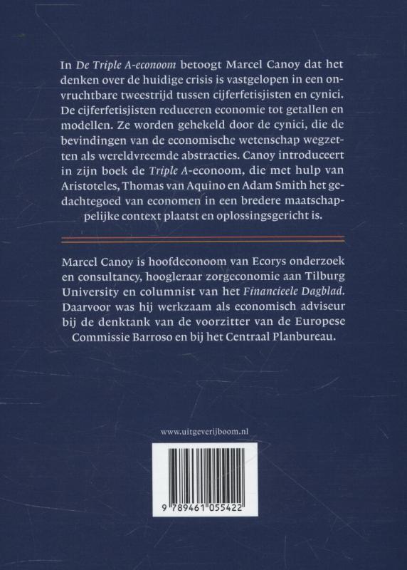 Achterkant van De triple A-econoom