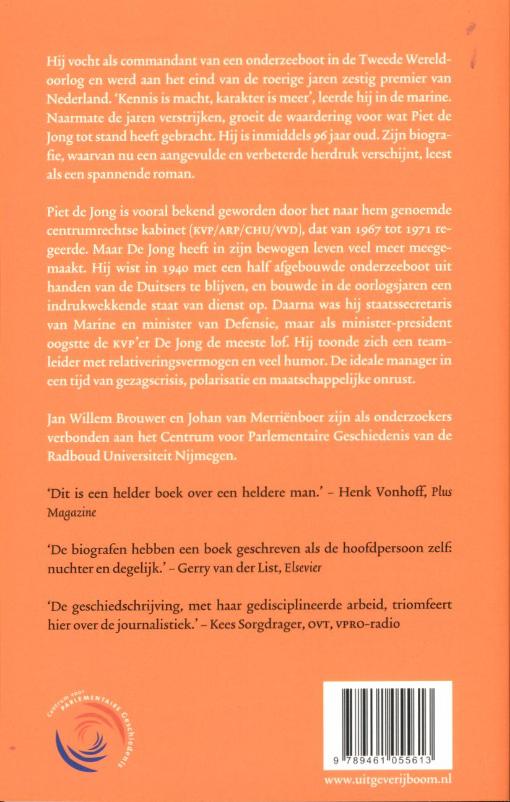 Achterkant van P.J.S. de Jong