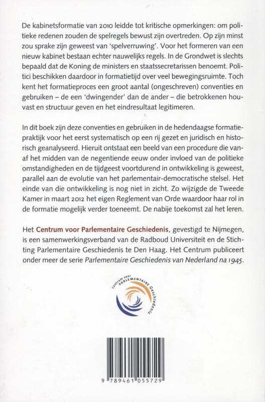 Achterkant van De kabinetsformatie in vijftig stappen