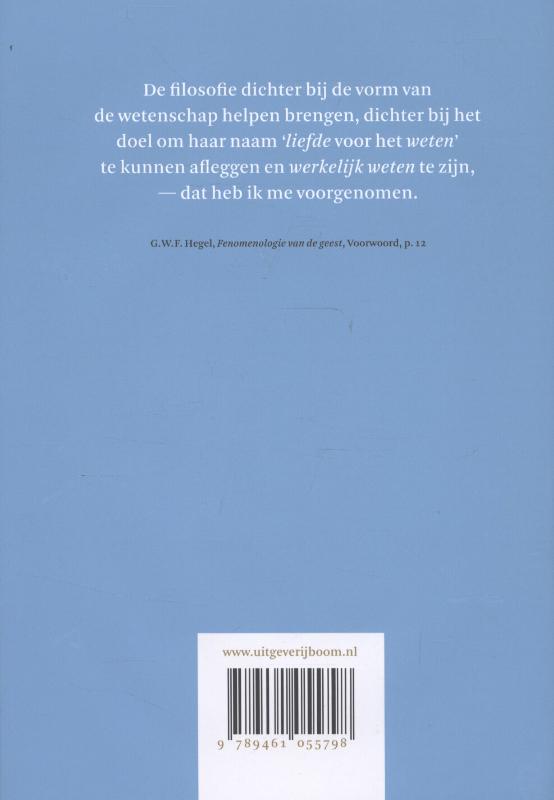 Achterkant van Fenomenologie van de geest