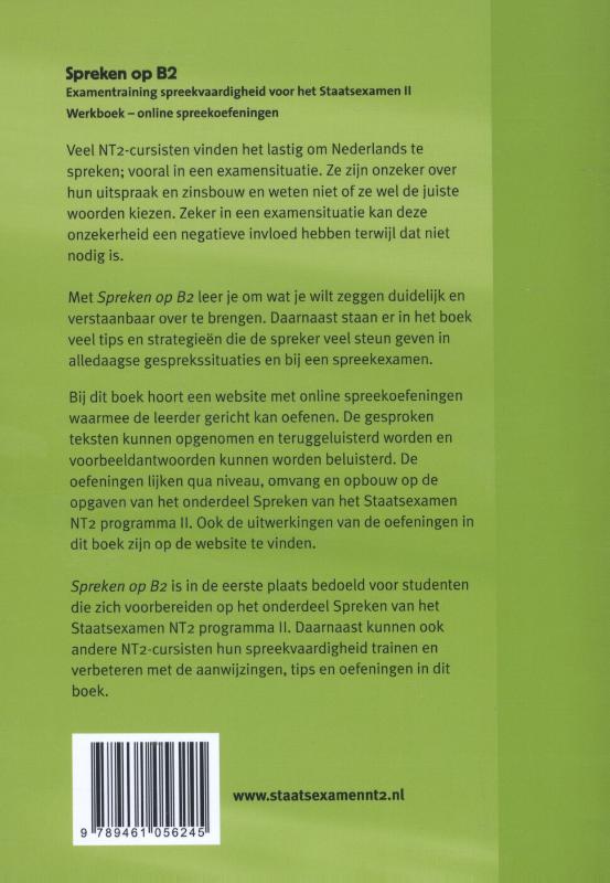 Achterkant van Spreken op B2
