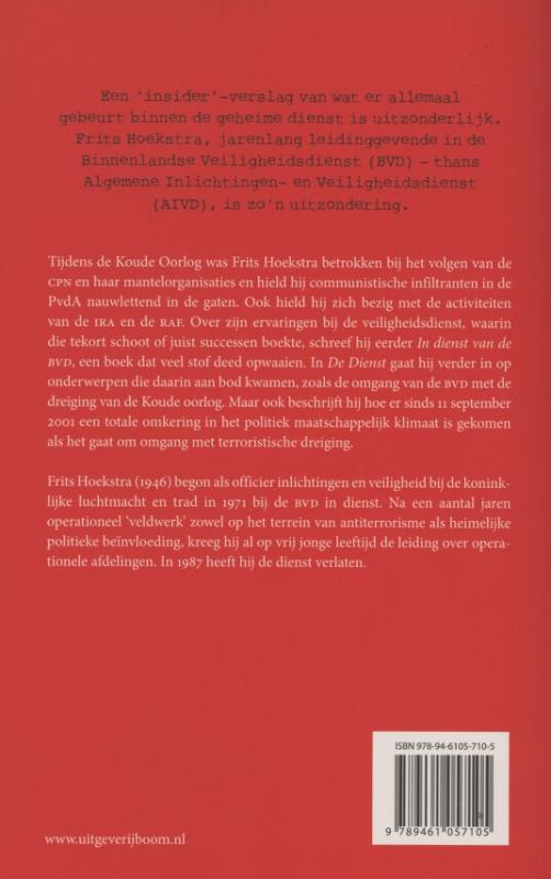 Achterkant van De dienst