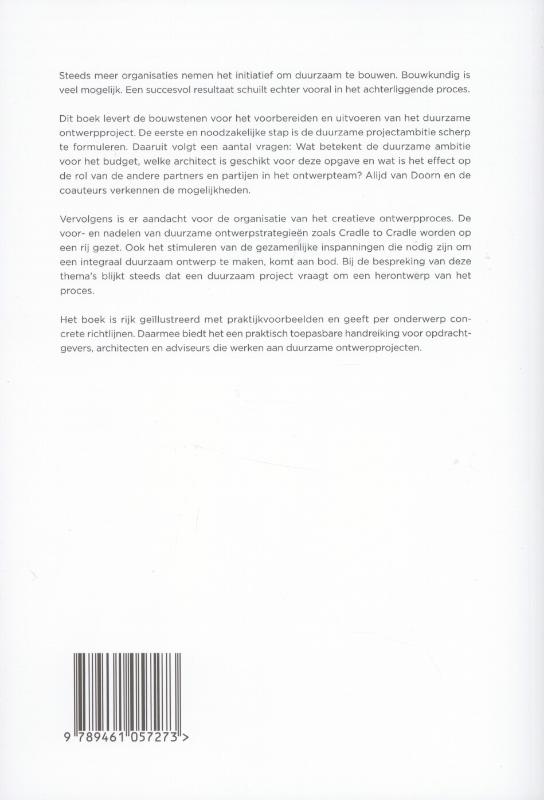 Achterkant van Het duurzame ontwerp project