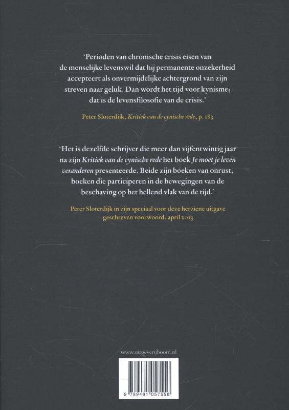 Achterkant van Kritiek van de cynische rede