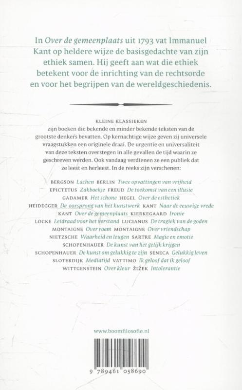 Achterkant van Over de gemeenplaats