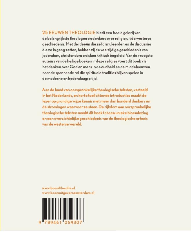 Achterkant van 25 eeuwen theologie