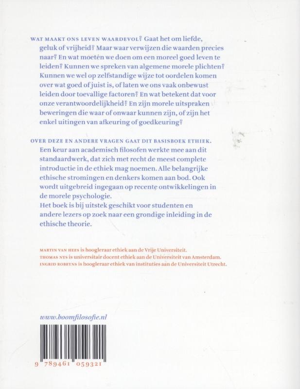 Achterkant van Basisboek ethiek