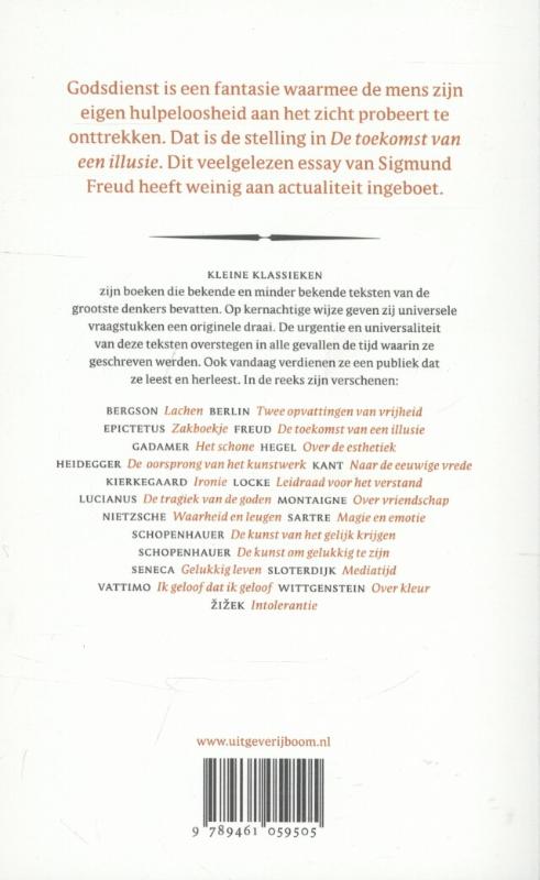 Achterkant van De toekomst van een illusie