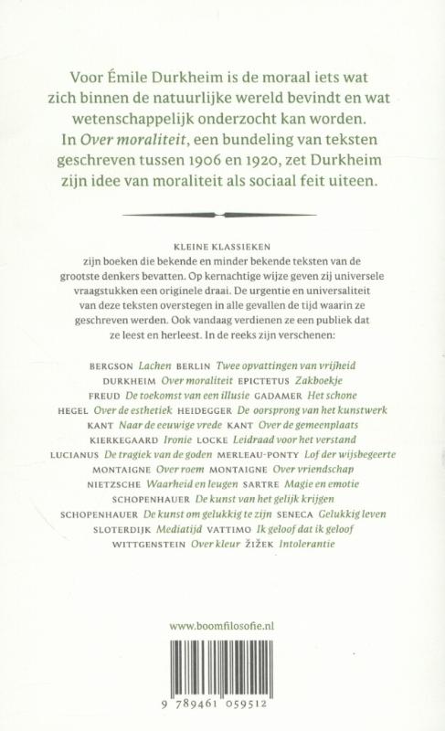 Achterkant van Over moraliteit