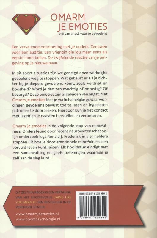 Achterkant van Omarm je emoties