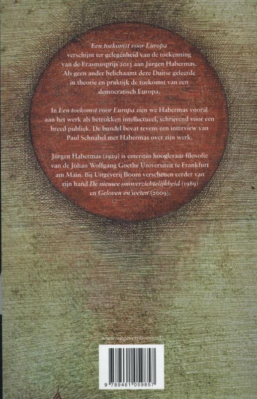 Achterkant van Een toekomst voor Europa