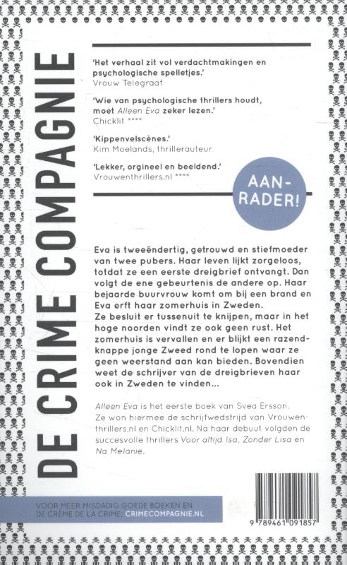 Achterkant van Alleen Eva