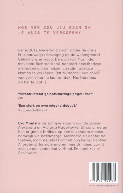 Achterkant van Te koop